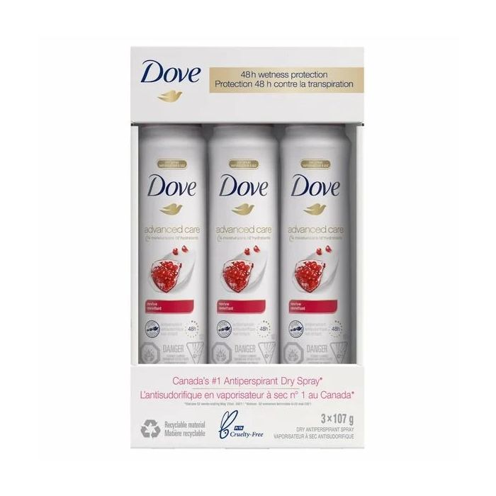 Dove Revive Antiperspirant Spray [3 x 107g]