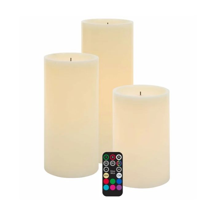 Glow Wick Color Changing LED Candle [3 pc]