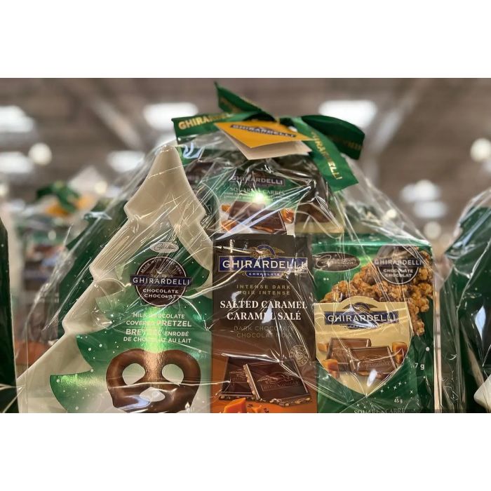 Ghirardelli Pine Tree Serving Tray Gift Set