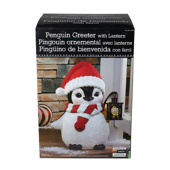 Penguin Greeter with Lantern