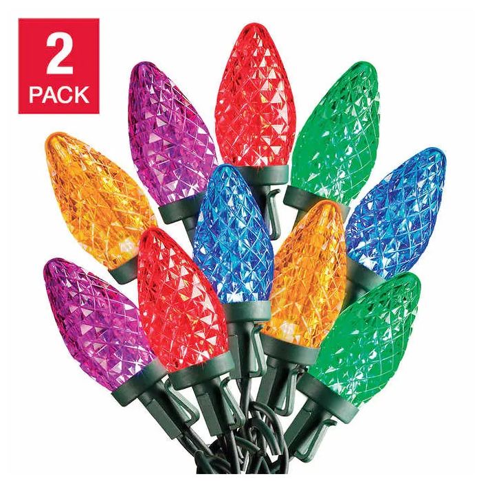 Sylvania Stay-Lit LED Multicolor Lights (C9) 2 sets of 50