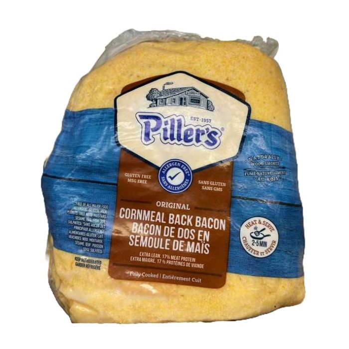 Piller's Cornmeal Back Bacon (Avg 1kg)