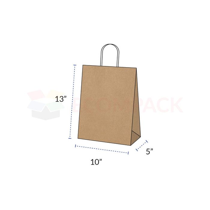 Dorfin Kraft Paper Bag 10"x13"x5" [250 ct]