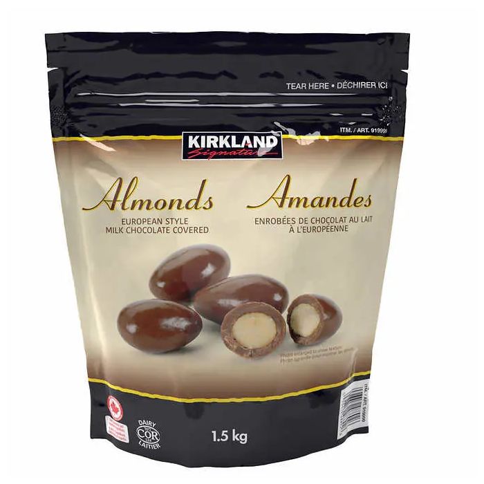 Kirkland Signature Milk Chocolate Almonds 1.5kg