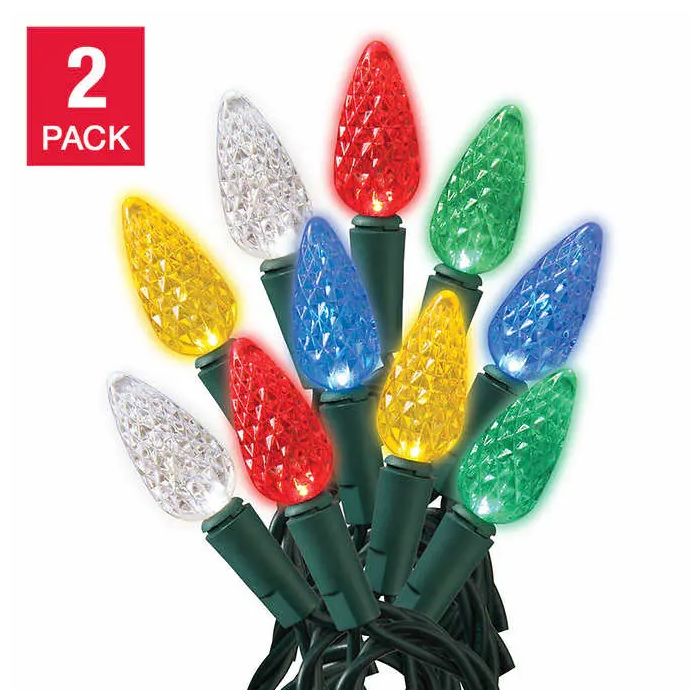 Sylvania Stay-Lit LED Multicolor Lights (C9) 2 sets of 100