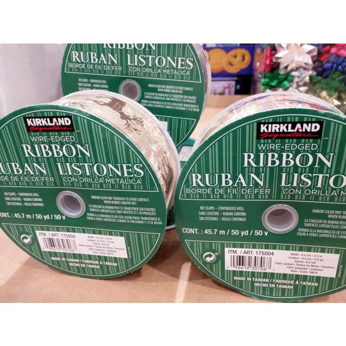 Kirkland Signature Wire Edged Ribbon (Asst Patterns/Colors)