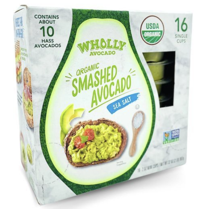 Wholly Organic Smashed Avocado, 2 oz, 16 ct