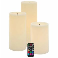 Glow Wick Color Changing LED Candle [3 pc]