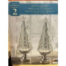 LED Glass Trees [2 pc] (Indoor Only)