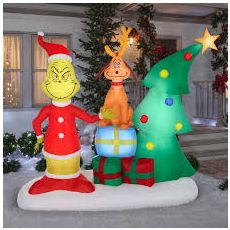 The Grinch & Max Inflatable 2.1m Tall